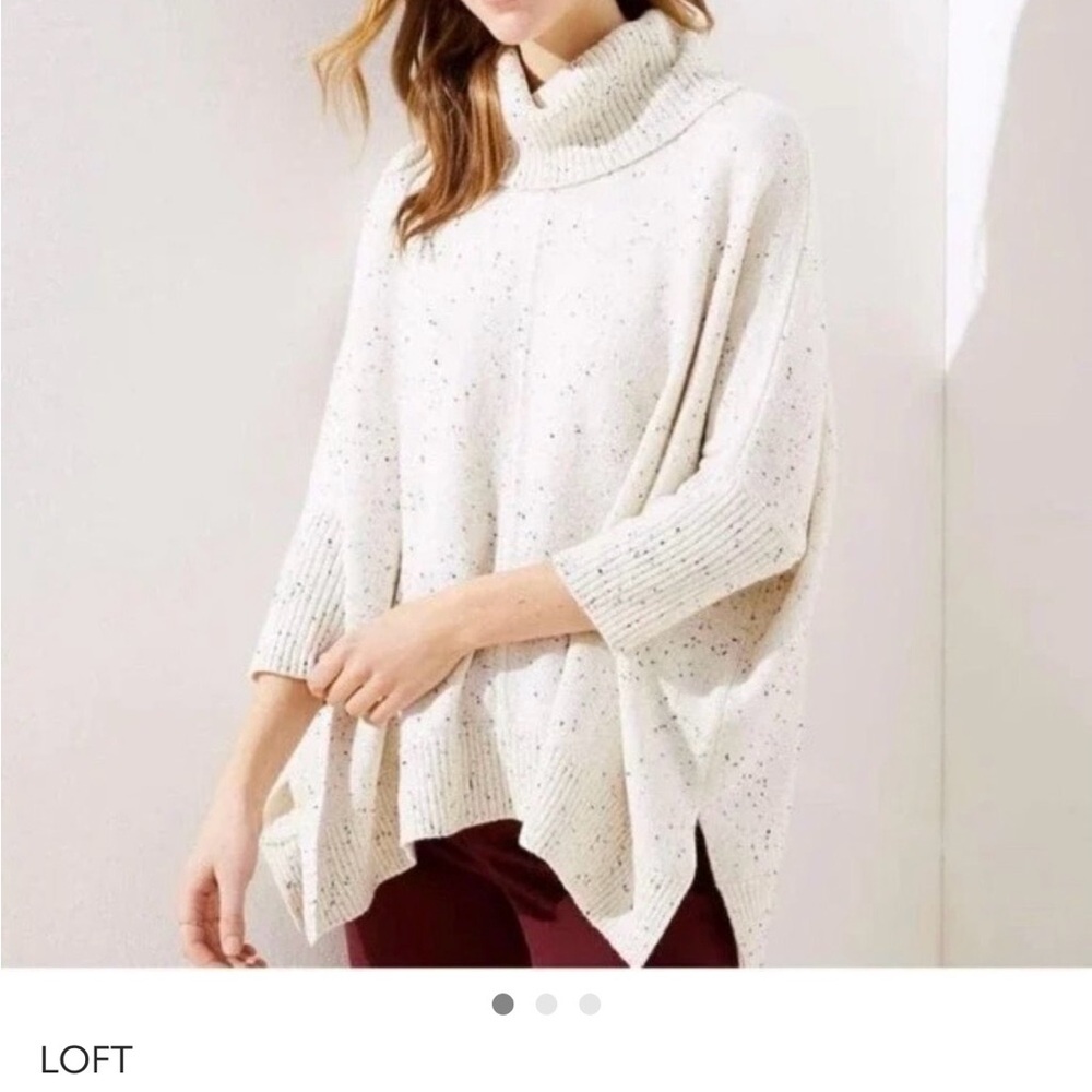 Loft poncho sweater. Petite small. Like new! - Picture 7 of 7